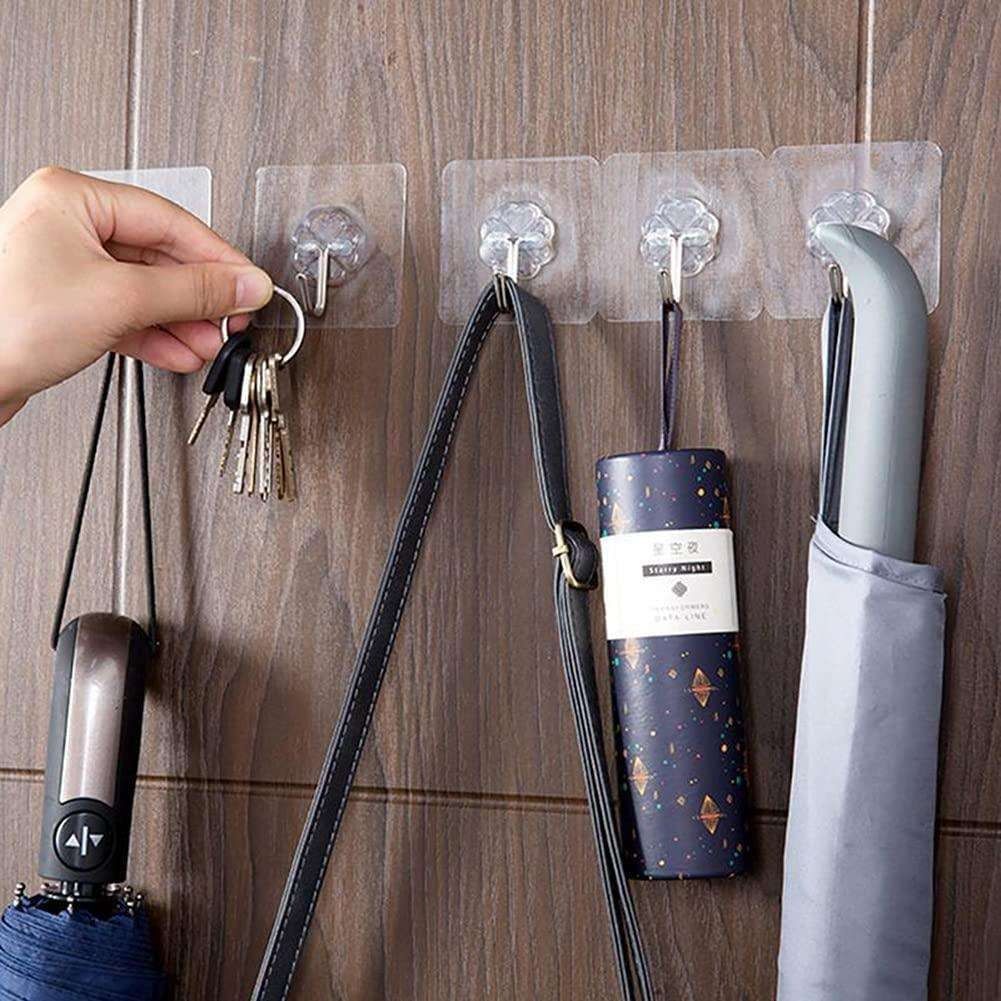 10-pack Self Adhesive Hooks, Towel Hangers Transparent - Image 6