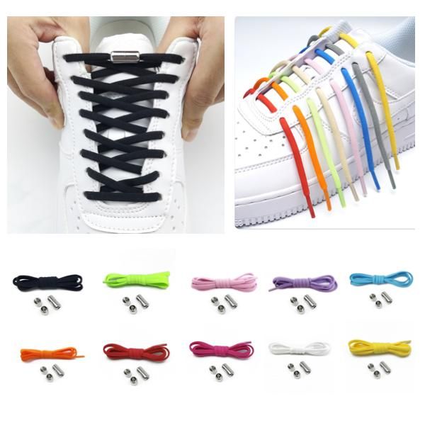 Black No-Tie Elastic Shoelaces, one size, 1 pair - Image 1