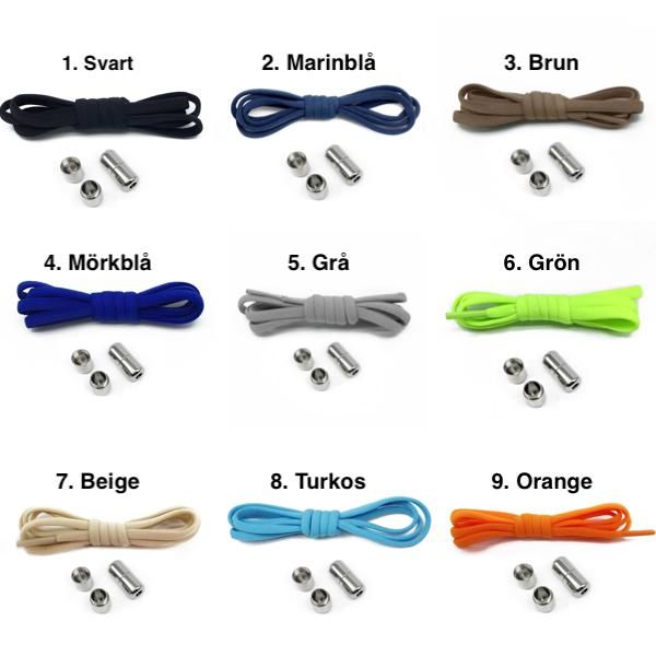 Black No-Tie Elastic Shoelaces, one size, 1 pair - Image 2