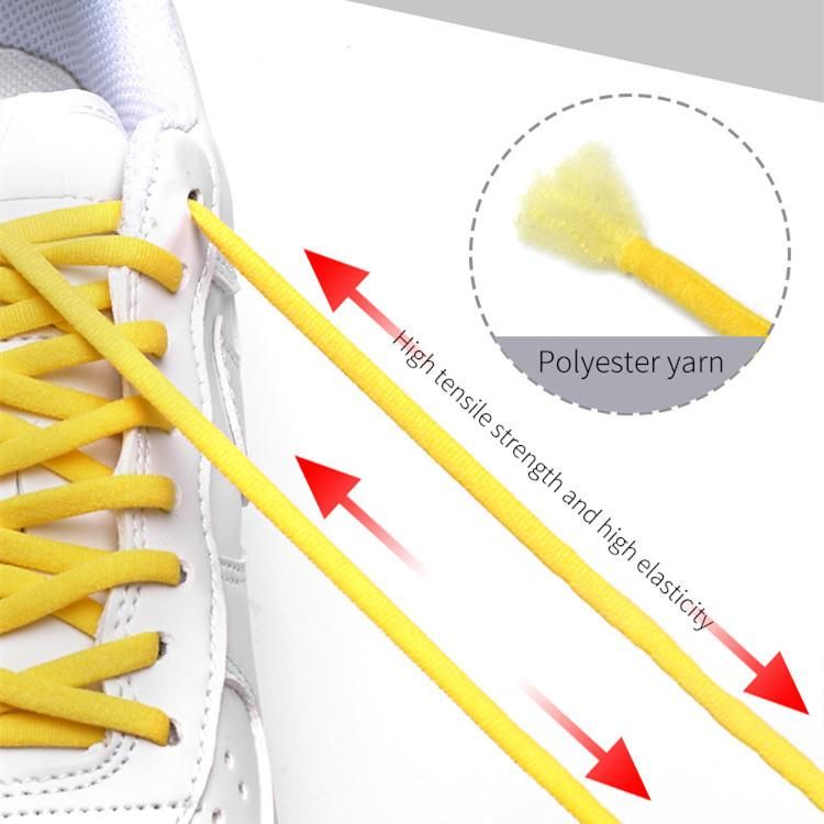 Black No-Tie Elastic Shoelaces, one size, 1 pair - Image 7