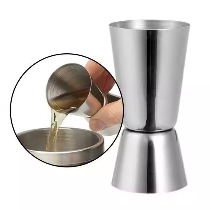 5 pcs Double Measuring Glass Cocktail Jigger, 30/60ml Black - Image 1