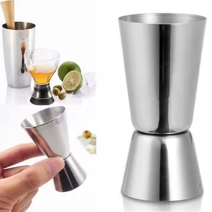 5 pcs Double Measuring Glass Cocktail Jigger, 30/60ml Black - Image 3
