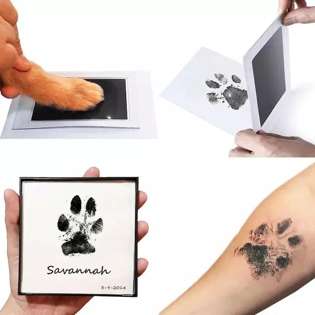 Handprint Kit Paw Print Memory Keepsake Black - Image 1