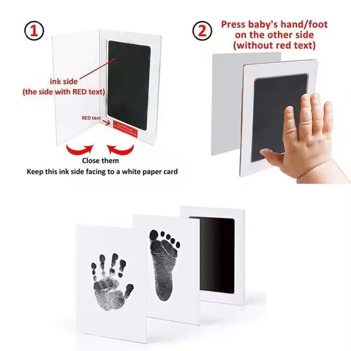 Handprint Kit Paw Print Memory Keepsake Black - Image 6