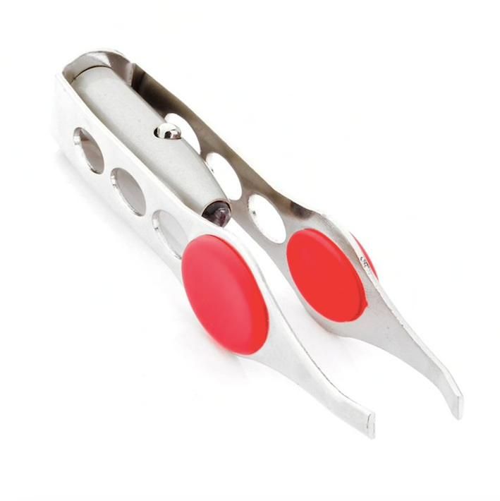 LED Light Tweezers, Silver - Image 3