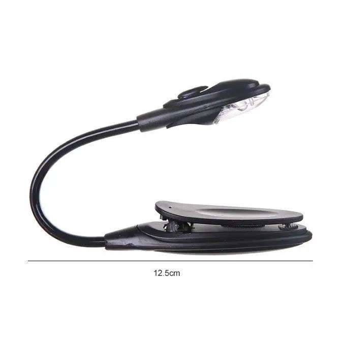 Book Lamp LED Reading Light with Clamp, Black - Image 8