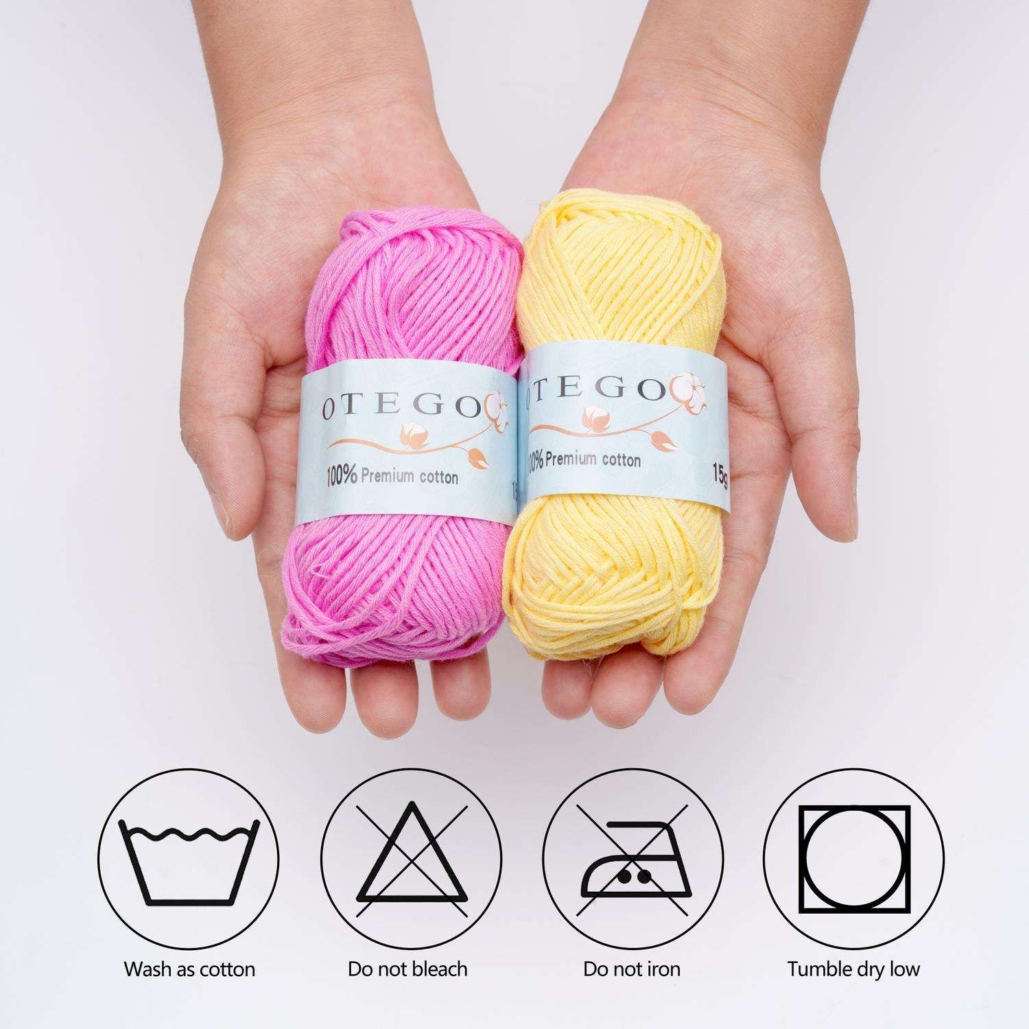 10-pack Cotton Knitting Crochet Yarn, 49m per roll, MultiColor - Image 5