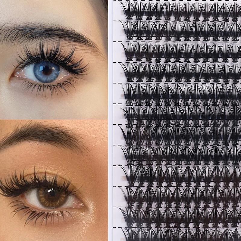 40p Individual False Eyelashes Natural Look Volume Lash, Black - Image 4
