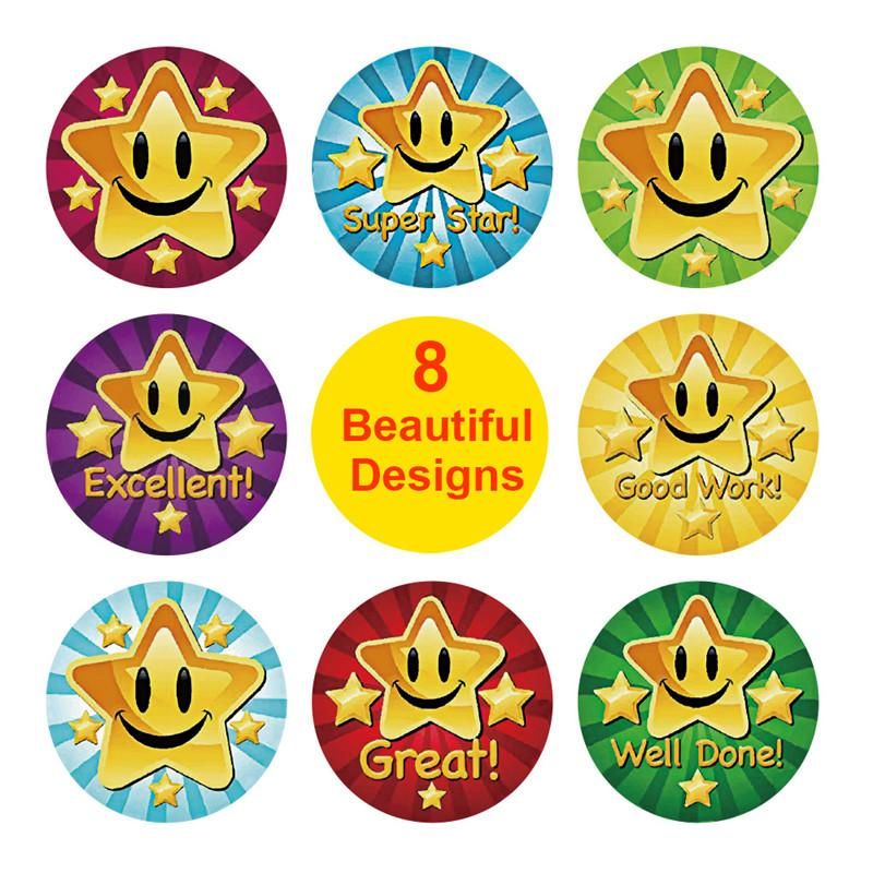 500pcs Star Cartoon Stickers, MultiColor - Image 2