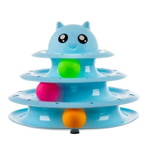 Cat Toy Activation Ball Tower for Cats, Blue - Image 5