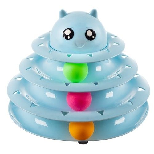 Cat Toy Activation Ball Tower for Cats, Blue - Image 6