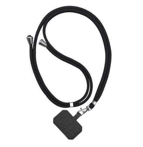 Nylon Phone Lanyard Rope for Universal Crossbody Mobile Phones, Black - Image 1