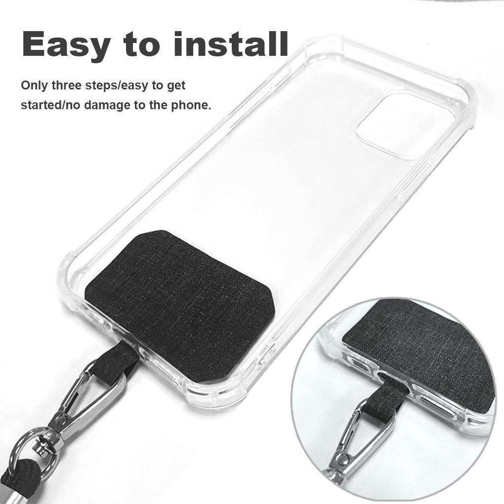 Nylon Phone Lanyard Rope for Universal Crossbody Mobile Phones, Black - Image 2