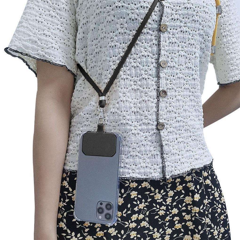 Nylon Phone Lanyard Rope for Universal Crossbody Mobile Phones, Black - Image 3