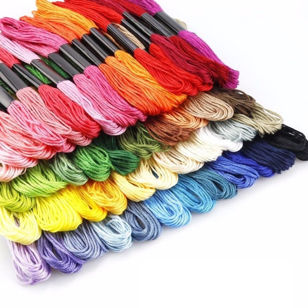 100pcs MultiColor Embroidery Thread Mouline Thread for Dolls - Image 2