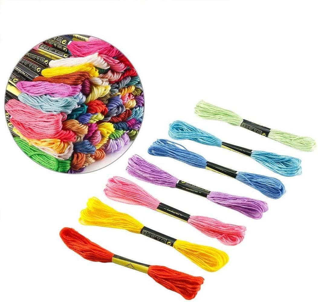 100pcs MultiColor Embroidery Thread Mouline Thread for Dolls - Image 3
