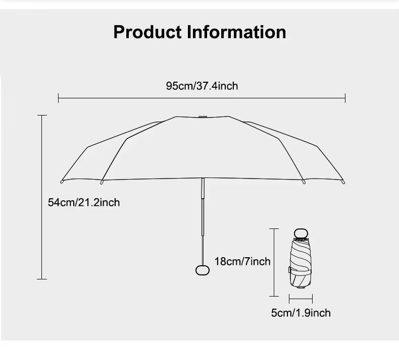 Automatic Umbrella Elegant Black, 110 cm for Style Conscious - Image 7