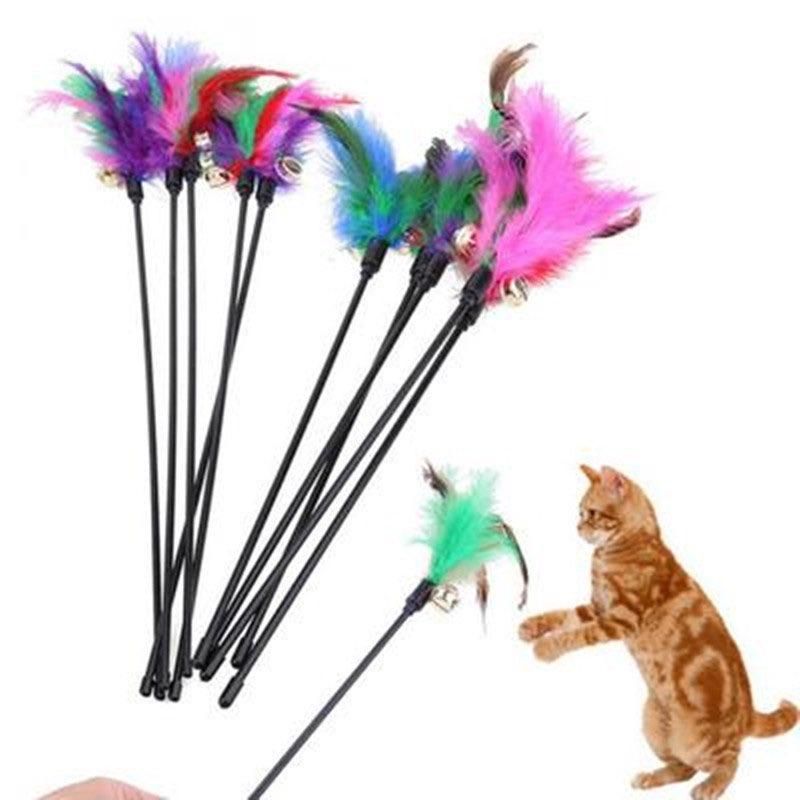 Cat Toy with Feathers and Bell - Image 1