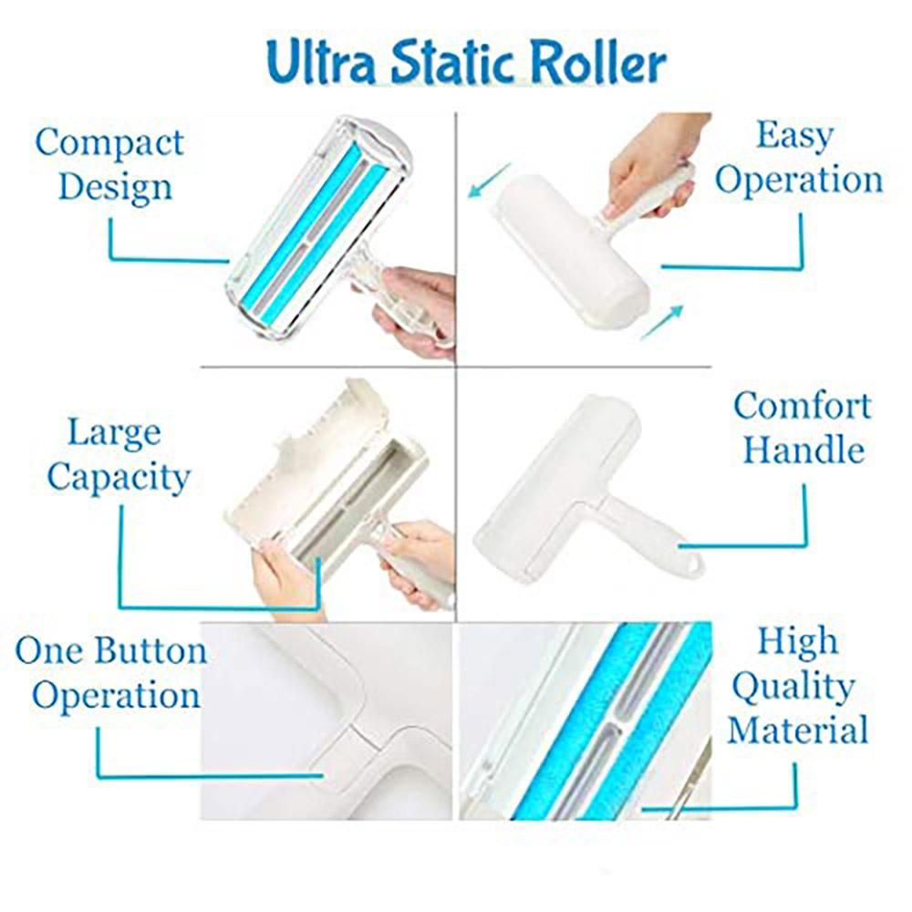 Pet Hair Roller Remover for Dogs and Cats, Blue - Image 4