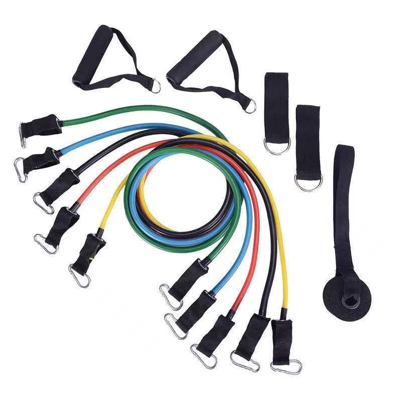 11-Piece Resistance Bands Set for Yoga and Rehab, MultiColor - Image 3