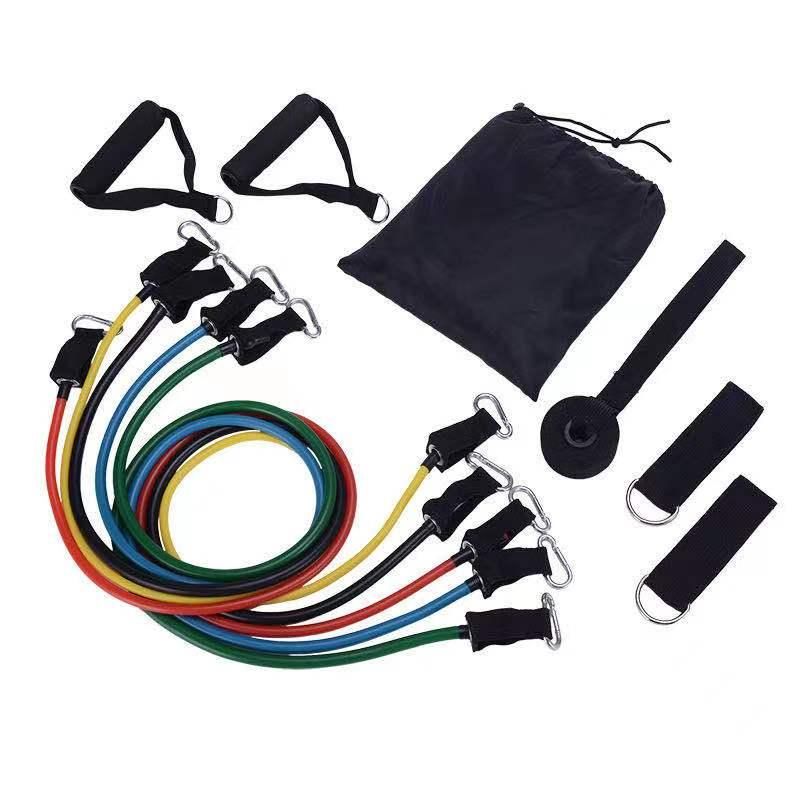11-Piece Resistance Bands Set for Yoga and Rehab, MultiColor - Image 4