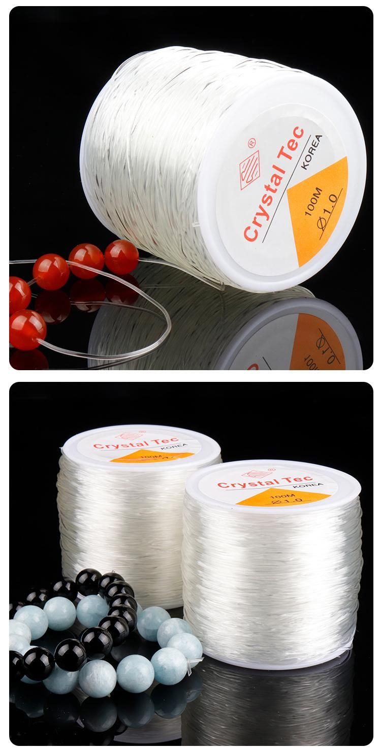 100m Transparent Elastic Jewelry Thread, 1mm Large Roll - Image 6