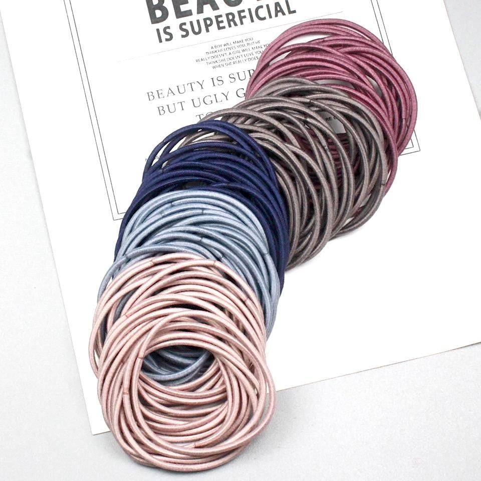 100pcs Hair Ties, MultiColor Hair Bands - Image 3