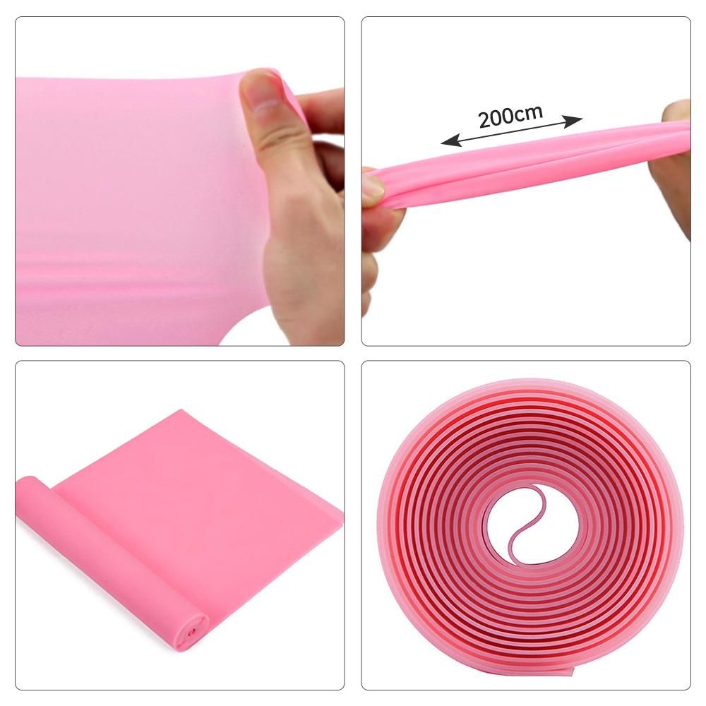 5 pcs Resistance Band, TPE Yoga Exercise Band for Rehab, Pink, One Size - Image 6