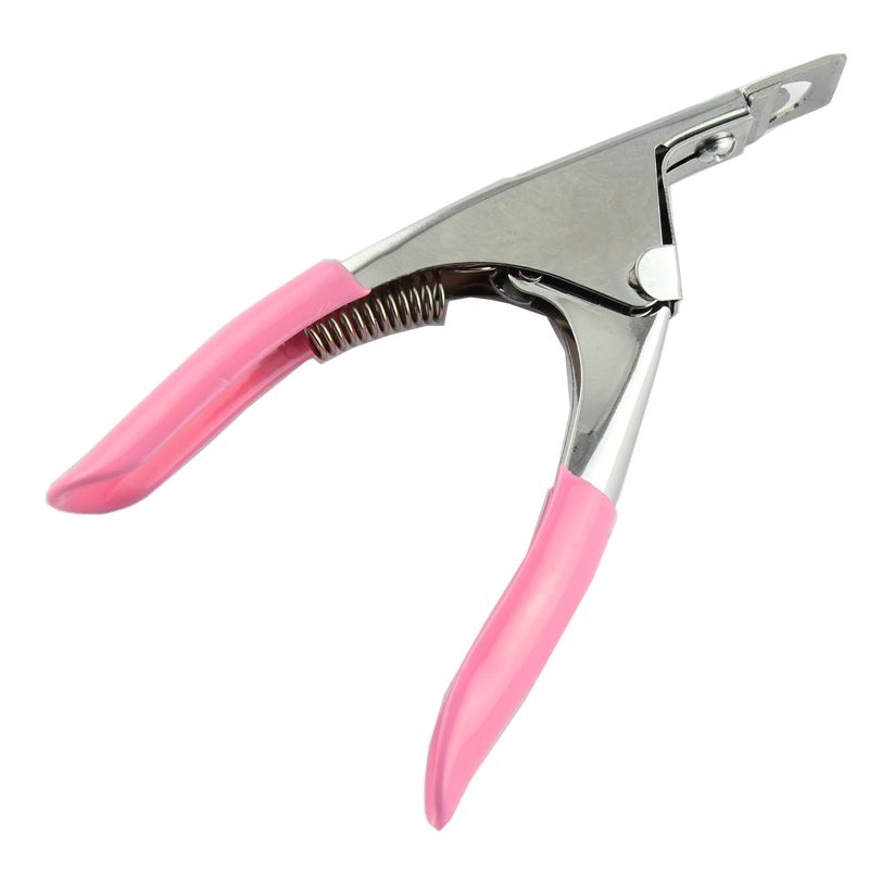 Pink nail scissors and tipping pliers - Image 1