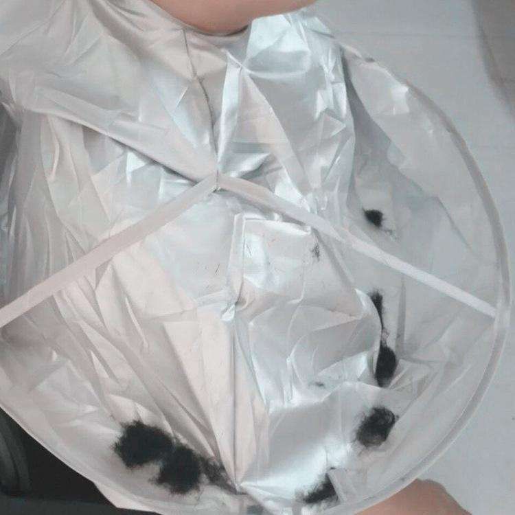 Hairdressing cape, cutting cape umbrella, silver - Image 5