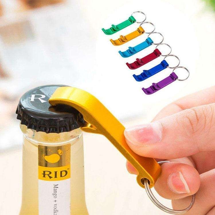5-Pack Multi-Color Bottle Opener Cap Opener Can Opener Keychain - Image 1
