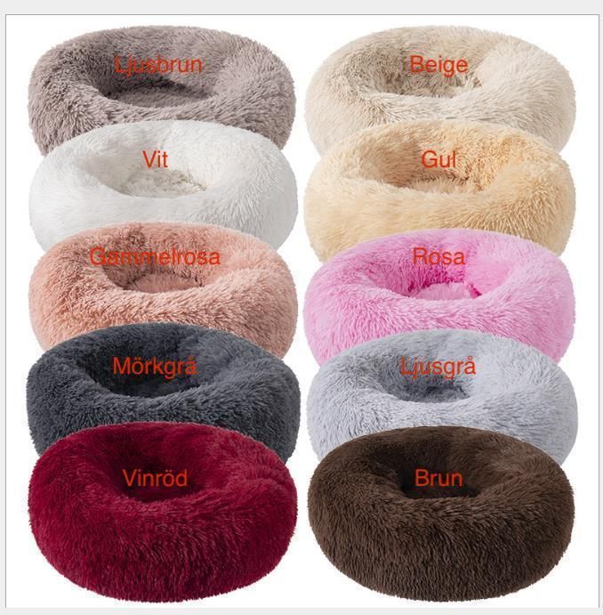 Fluffy Dog Bed Cat Bed 60cm, Light Grey - Image 2