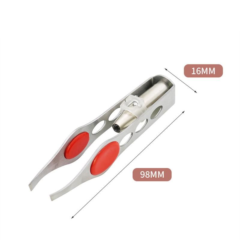 LED Tweezers Silver, 12.5cm - Image 4