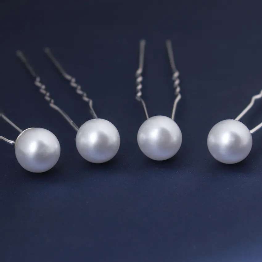 20 Pcs Wedding Hairpins with Pearls in White - Image 6