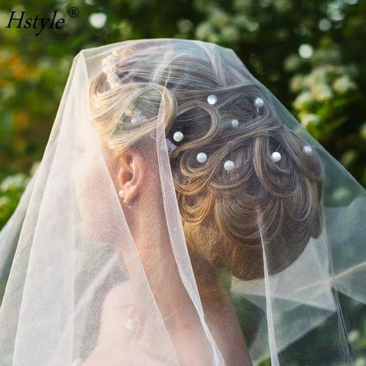 20 Pcs Wedding Hairpins with Pearls in White - Image 7