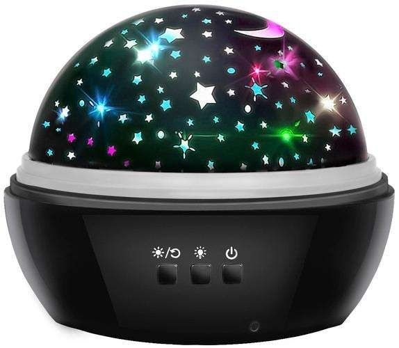 Galaxy Lamp Star Projector with Underwater Effect for Magical Atmosphere, Black - Image 2