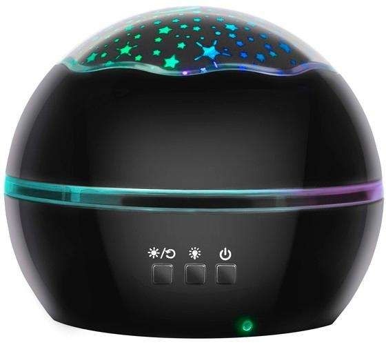 Galaxy Lamp Star Projector with Underwater Effect for Magical Atmosphere, Black - Image 3