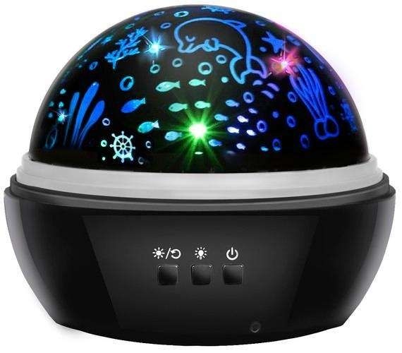 Galaxy Lamp Star Projector with Underwater Effect for Magical Atmosphere, Black - Image 4