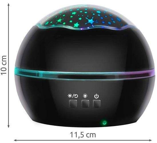 Galaxy Lamp Star Projector with Underwater Effect for Magical Atmosphere, Black - Image 7