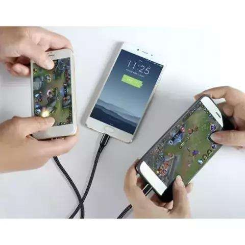 3-in-1 Charging Cable Micro USB Lightning Type-C, Black - Image 4