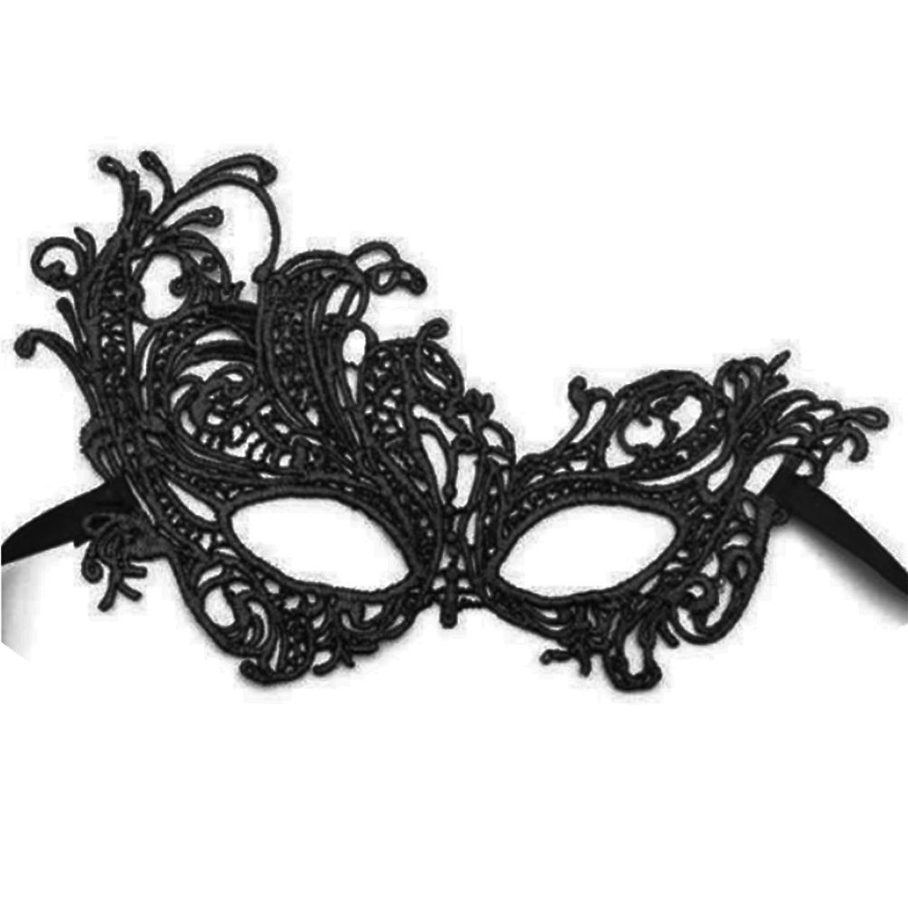 Black Masquerade Mask Eye Face Mask - Image 1