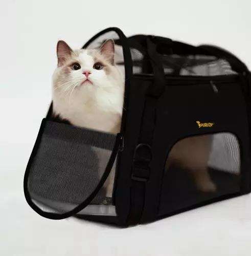Pet Carrier Transport Bag, Black - Safe and Comfortable for Pets - Image 3