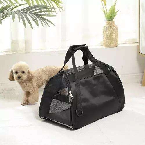 Pet Carrier Transport Bag, Black - Safe and Comfortable for Pets - Image 4