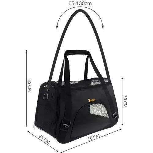 Pet Carrier Transport Bag, Black - Safe and Comfortable for Pets - Image 5