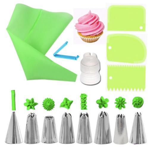 Blue Tulle Set with Liquor Bag, Liquor Tweezers, and Dough Scraper, 14 Pieces - Image 3
