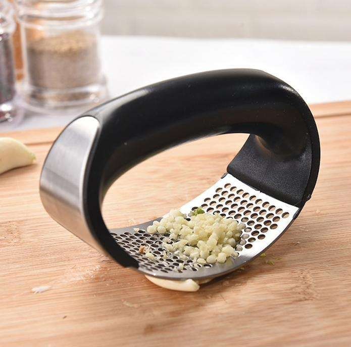 Black Steel Garlic Press - Image 2