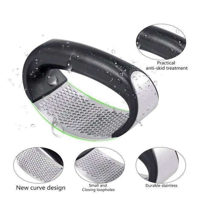 Black Steel Garlic Press - Image 3