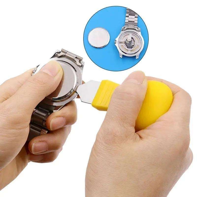 Watch Battery Replacement Tool, Case Opener, Yellow - Image 1
