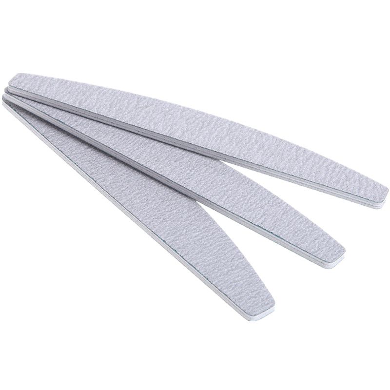 5-pack Nail File Half Moon Zebra, 100/100, Grey - Image 1