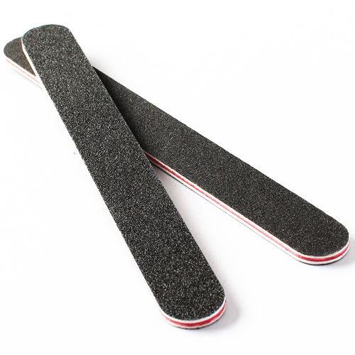 3pcs Straight Double-Sided Files 100/180 Grit, Black - Image 1